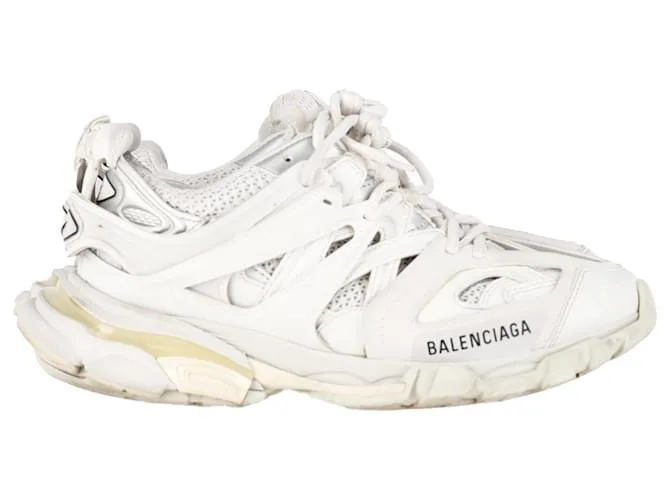 Sneakers Track Balenciaga in poliuretano bianco