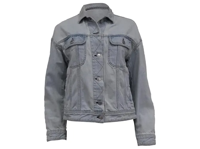 Giacca con bottoni Acne Studios in denim di cotone blu