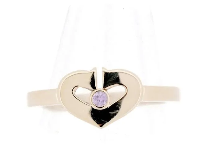 Anello Cartier C Heart Au750 Taglia 7.5 Rosa