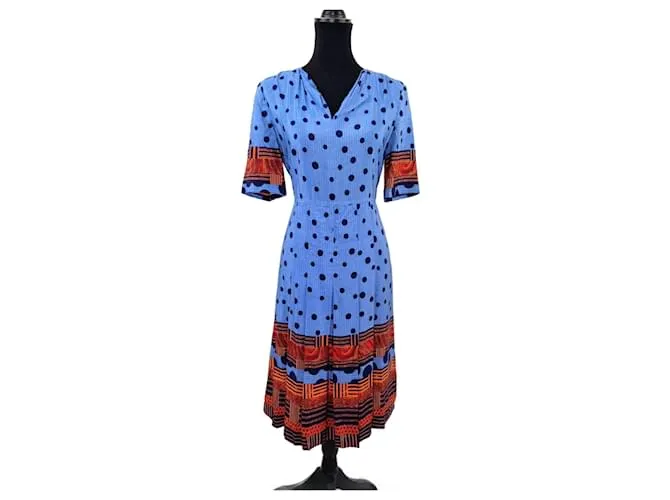 Lanvin by Jules-François Crahay abito vintage 70s Blu