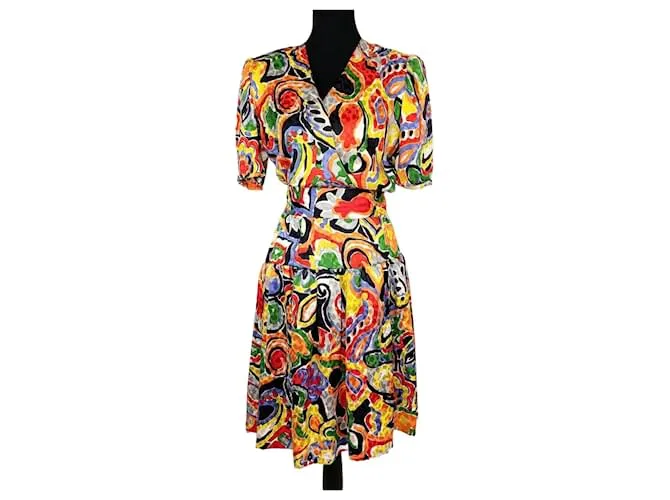 Givenchy abito multicolore in seta