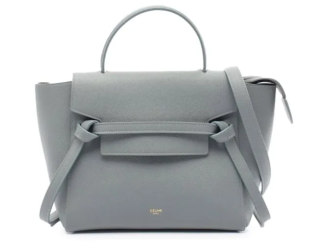 Céline Belt bag in pelle di vitello micrograna blu Celine Blu chiaro