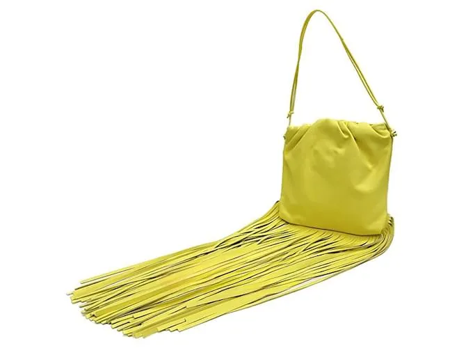 Borsa a spalla con frange BOTTEGA VENETA (4321689) Giallo