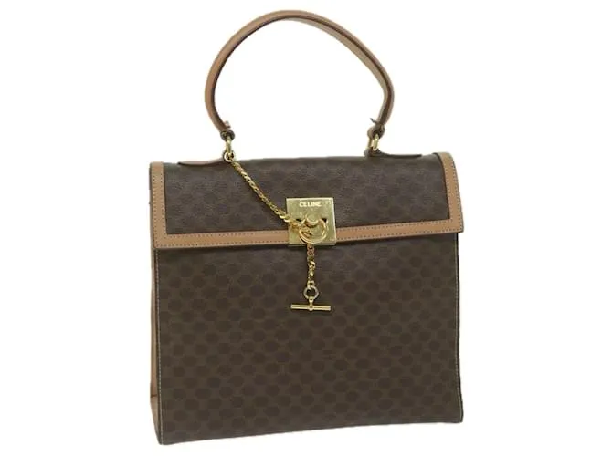 Céline Borsa a mano CELINE Vintage in tela Macassar Marrone