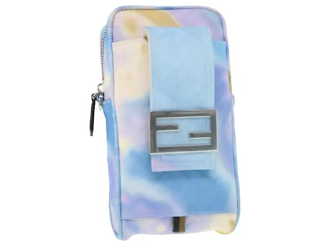 Zucca Borsa porta telefono Fendi stile TieDye Blu