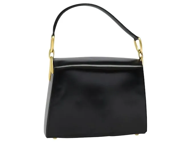 Céline Borsa a Spalla CELINE in Pelle Nera Oro Auth 121142 Nero D'oro