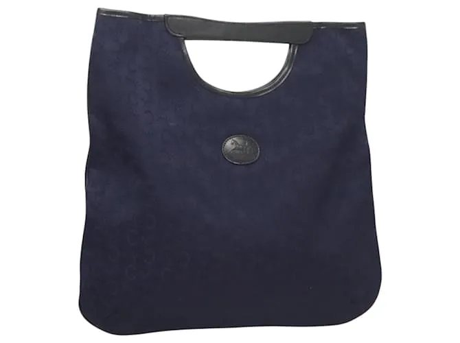 Céline Borsa a mano CELINE C Sulky in tela blu marina Auth ti3127 Blu navy