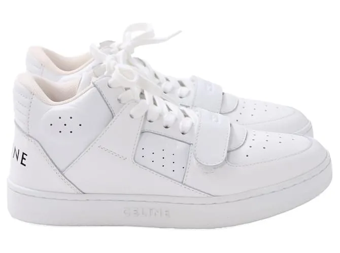 Edge Céline Sneakers alte Celine CT-02 in pelle bianca Bianco
