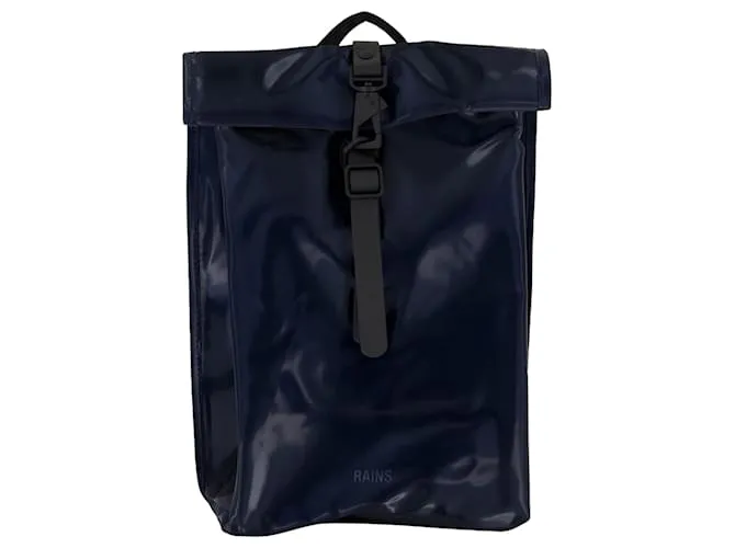 Zaino Rolltop Mini W3 - RAINS - Sintetico - Blu