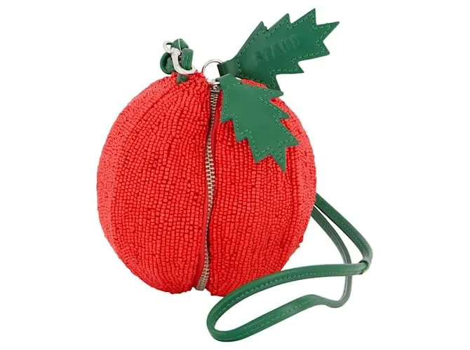 Borsa a perline Campari - Staud - Sintetico - Rosso