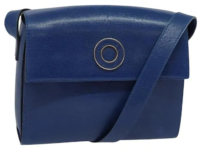 Céline Borsa a Spalla CELINE in Pelle Blu Oro Auth 126160 D'oro