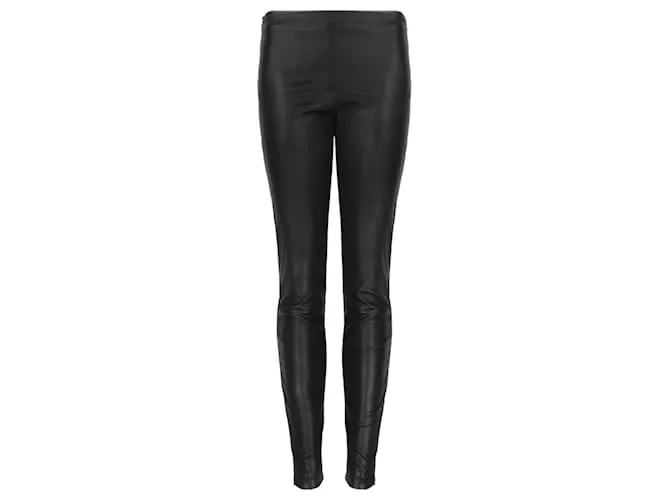 Pantaloni in pelle The Row Nero