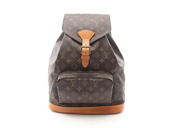 Zaino Montsouris GM di Louis Vuitton Marrone Monogramma