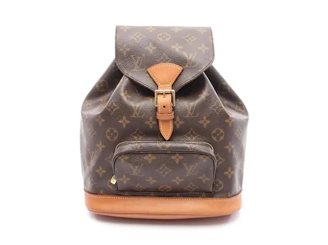 Zaino Montsouris MM Louis Vuitton Marrone Monogramma