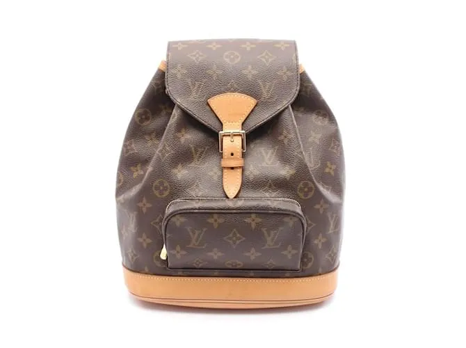 Zaino Montsouris MM di Louis Vuitton Marrone Monogramma