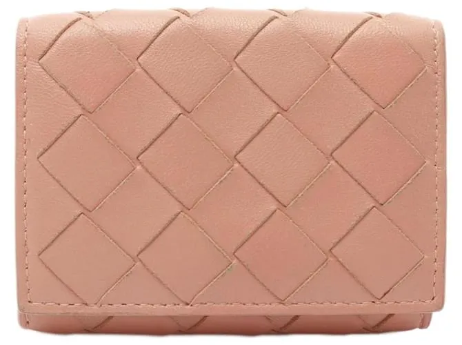 Portafoglio tri-fold Intrecciato Bottega Veneta Arancione
