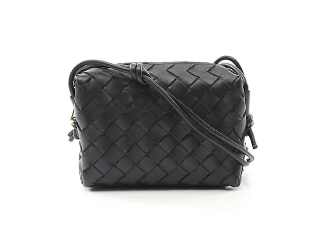 Borsa a Spalla Loop Intrecciato di Bottega Veneta Nero