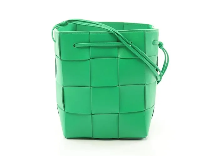 Borsa a Spalla Bottega Veneta Small Cassette Bucket Verde