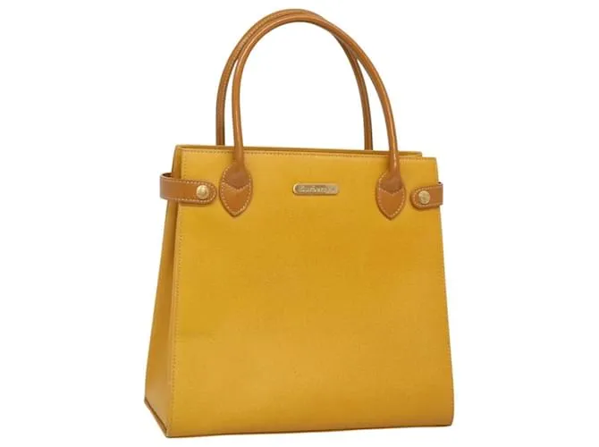 Autre Marque Borsa a mano Burberrys in pelle giallo oro Auth bs26688 D'oro