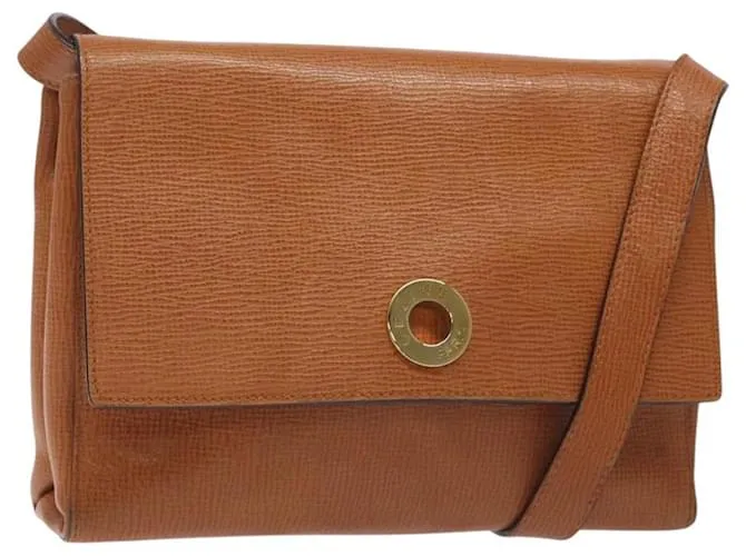 Céline Borsa a Spalla CELINE in Pelle Marrone Oro Auth 118671 D'oro