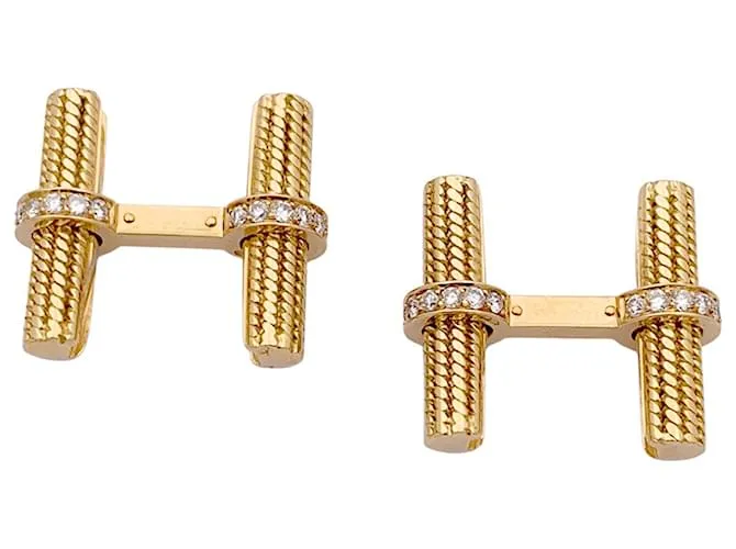 Van Cleef & Arpels Gemelli VAN CLEEF ET ARPELS, oro giallo e diamanti.