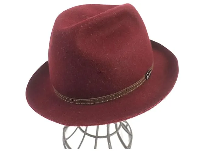 & Other Stories Cappello Fedora in Feltro di Coniglio Borsalino Bordeaux Marrone Bordò