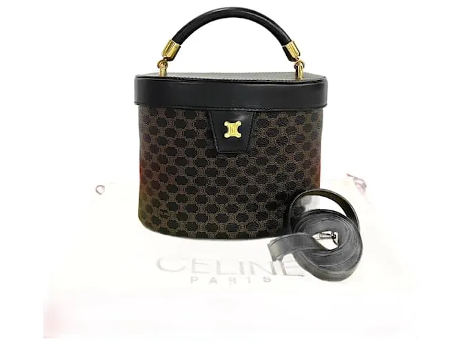 Céline Borsa a Spalla 2 vie Celine Macadam Blazon Marrone Nero