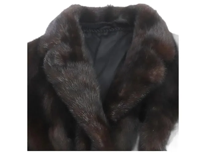 & Other Stories Cappotto in pelliccia ricamato floreale SAGA MINK per donne Marrone Marrone scuro