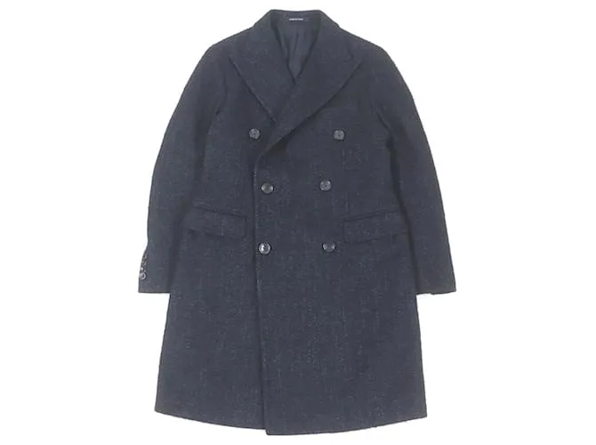 & Other Stories Cappotto doppiopetto in lana e alpaca TAGLIATORE blu navy