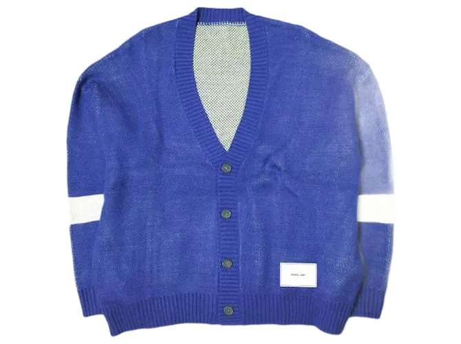& Other Stories Cardigan blu con il logo della scuola WHITELAND