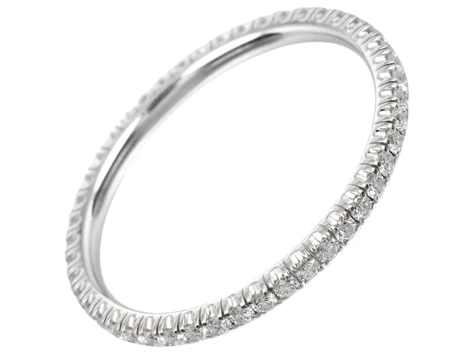 Anello Eternità Completa Au750 Diamante Cartier Etincelle Taglia 7.5 D'oro