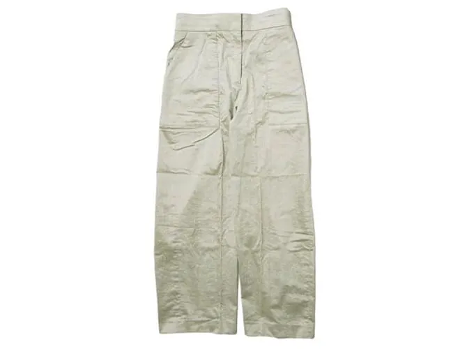 & Other Stories Pantaloni in velluto elasticizzato color oro champagne D'oro Grigio