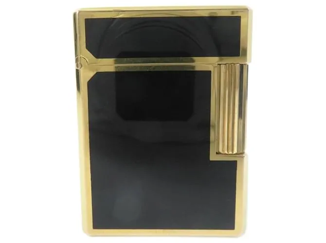 & Other Stories Accendino a gas Dupont Line 1 con rullo in lacca nera e oro Nero D'oro