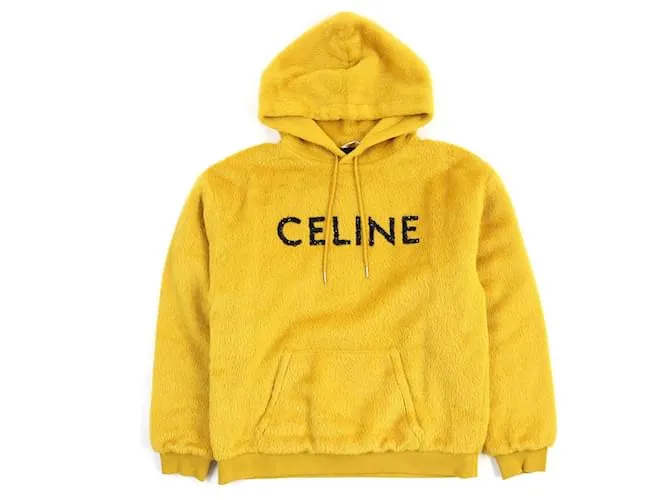 Céline Felpa ampia in lana di alpaca Celine L Nero Giallo Senape