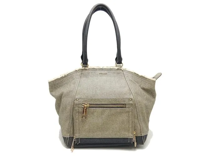 & Other Stories Borsa tote in denim di cotone DIESEL Khaki Navy Cachi Blu navy