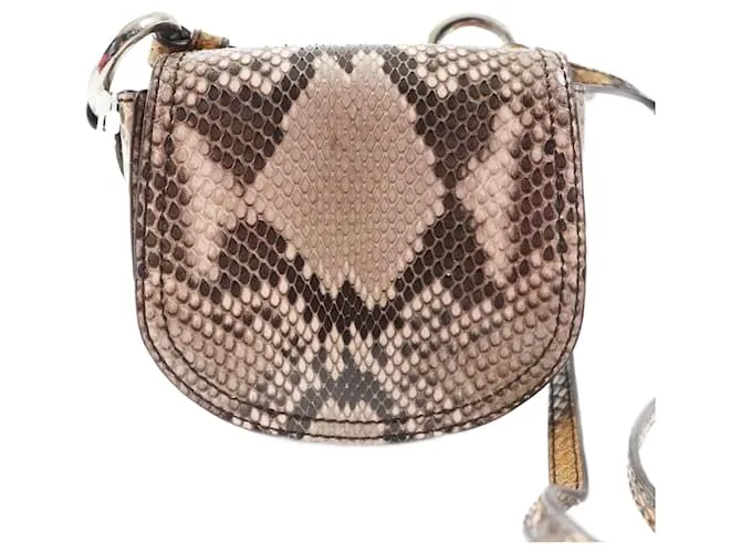 & Other Stories Borsa a spalla in pelle di pitone J&M Davidson rosa