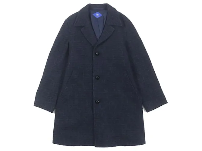 & Other Stories Cappotto a quadri in lana, alpaca, mohair e seta RING JACKET Blu Blu navy