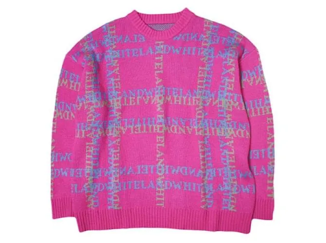 & Other Stories Maglione a girocollo in maglia WHITELAND Logo Check Rosa