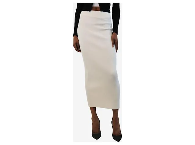 Vince Gonna midi a coste crema - taglia XS Crudo