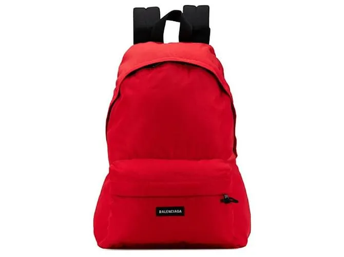 Zaino in nylon e tela Explorer di Balenciaga Rosso