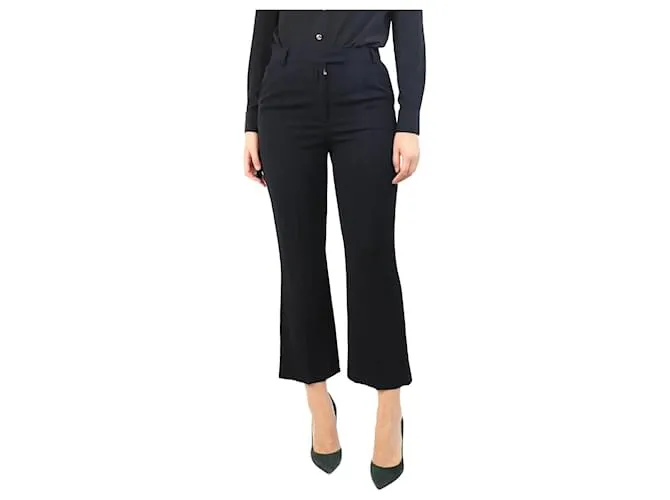 Céline Pantaloni neri a gamba dritta - taglia UK 10 Nero
