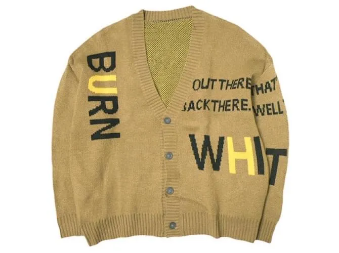 & Other Stories CARDIGAN LOGO WHITELAND Marrone