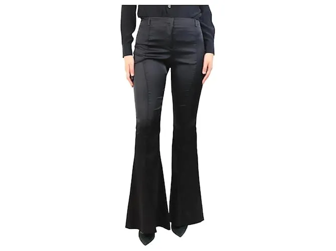 Acne Pantaloni in satin neri - taglia UK 10 Nero