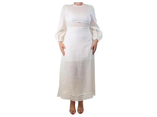 Zimmermann Abito maxi in pizzo bianco - taglia UK 12