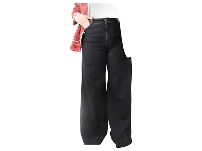 Weekend Max Mara Pantaloni larghi neri - taglia UK 12 Nero