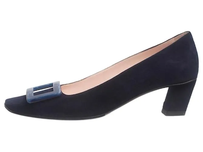 Roger Vivier Tacchi in suede blu navy - taglia EU 38.5 (UK 5.5)