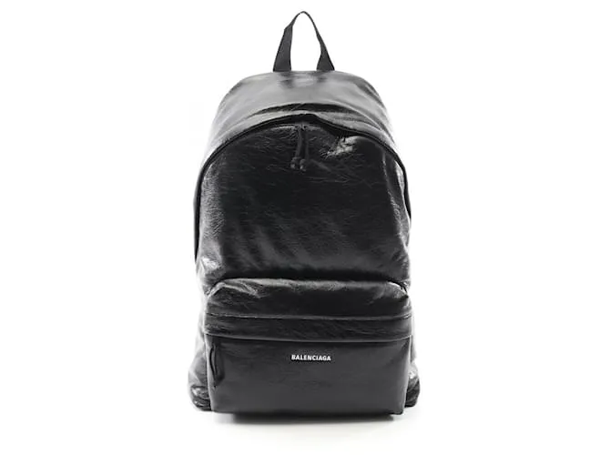 Zaino in pelle Explorer di Balenciaga Nero