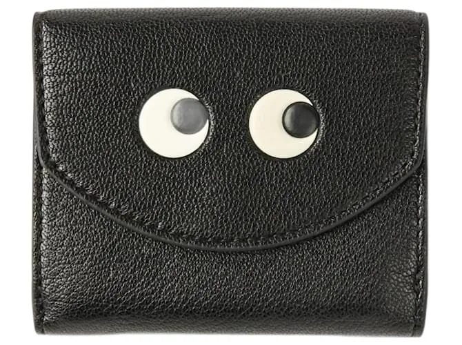 Portafoglio Mini Trifold Eyes Anya Hindmarch Nero