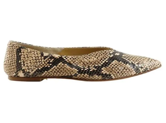 Aeyde Ballerine in pelle beige