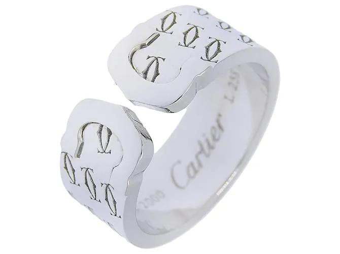 Anello Cartier C2 Au750 Misura 14.5 Limitato Argento Metallico